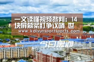 一文读懂视频裁判:14块屏幕紧盯争议哨 世界杯永别上帝之手?_开云体育官网(图4) 开云体育